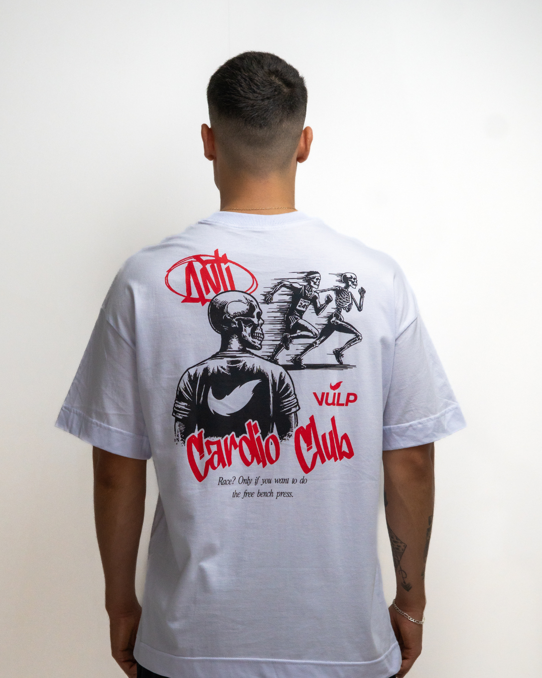 Camiseta Oversized Anti Cardio Branca