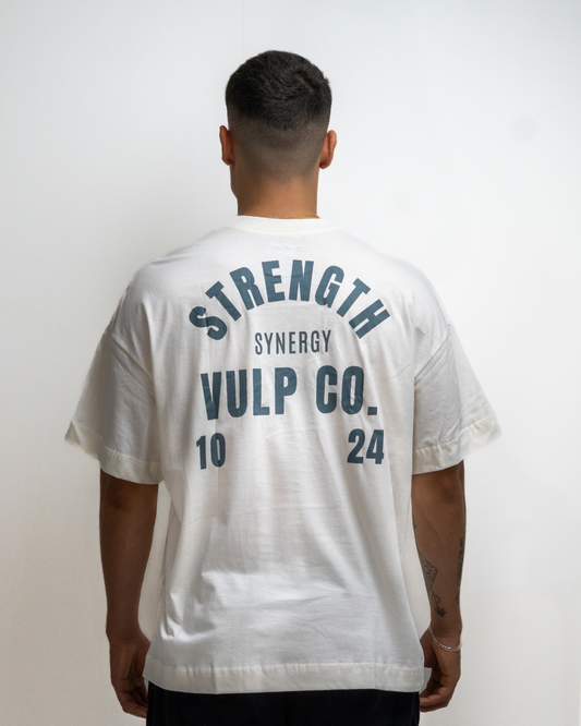 Camiseta Oversized Vulp Strengh Off-White